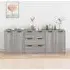 Algot Sideboard with 4 Doors 3 Drawers - Grey, Sonoma Oak
