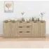 Algot Sideboard with 4 Doors 3 Drawers - Sonoma Oak, Engineered Wood