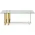 Alicante Coffee Table - Clear Glass, Gold