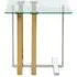 Alicante Square End Table - Clear Glass, Gold Silver