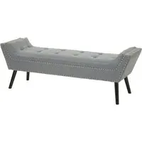 Alicia Hallway Seating Bench - Grey, Fabric