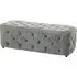 Alicia Hallway Seating Bench - Grey, Velvet
