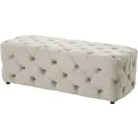 Alicia Hallway Seating Bench - Mink, Velvet