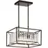 Alike 4 Bulbs Ceiling Pendant Light - Black, Glass
