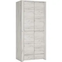 Alink 2 Door 2 Drawer Wardrobe - White, Wood alternate view