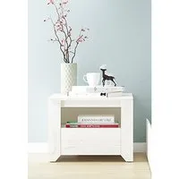 Alink Bedside Cabinet with 1 Drawer - White