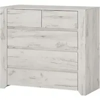 Alink Chest of Drawers with 5 Drawers - White