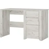 Alink Laptop Desk with 3 Drawers - White