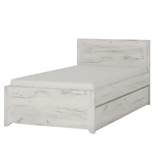 Alink Single Bed with Underbed Drawer - White