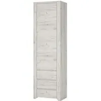 Alink Wardrobe with 1 Door 3 Drawers - White