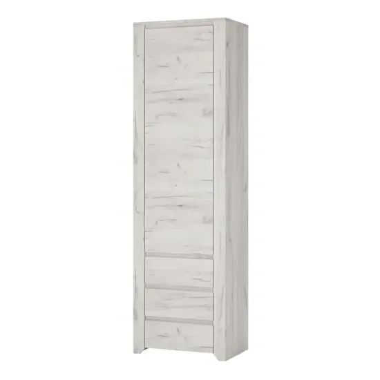 Alink Wardrobe with 1 Door 3 Drawers - White image