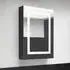 Aliso Mirrored Cabinet with LED - Black, MDF