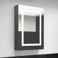 Aliso Mirrored Cabinet with LED - Grey, MDF