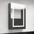 Aliso Mirrored Cabinet with LED - Grey, MDF
