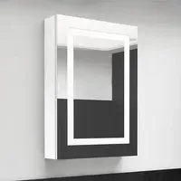 Aliso Mirrored Cabinet with LED - White, MDF