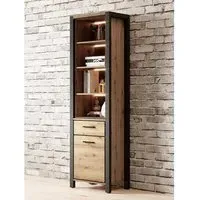 Aliso Tall Shelving Cabinet with LED - Taurus Oak