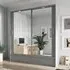 Aliso Wardrobe with 2 Sliding Doors - Matt Grey