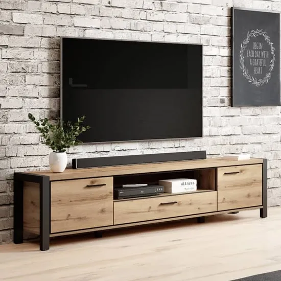 Aliso Wide TV Stand with Storage - Taurus Oak