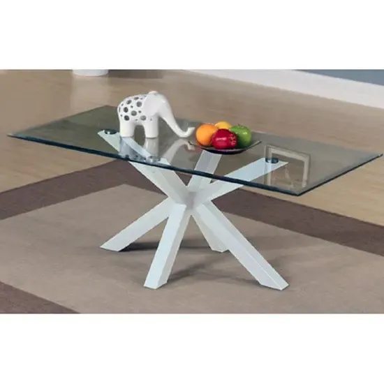 Alissa Coffee Table - White, Glass image