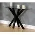 Alissa Console Table - Black, Clear Glass