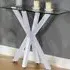 Alissa Console Table - White, Glass