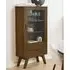 Alisto Display Cabinet with 1 Door 2 Drawers - Smoked Oak