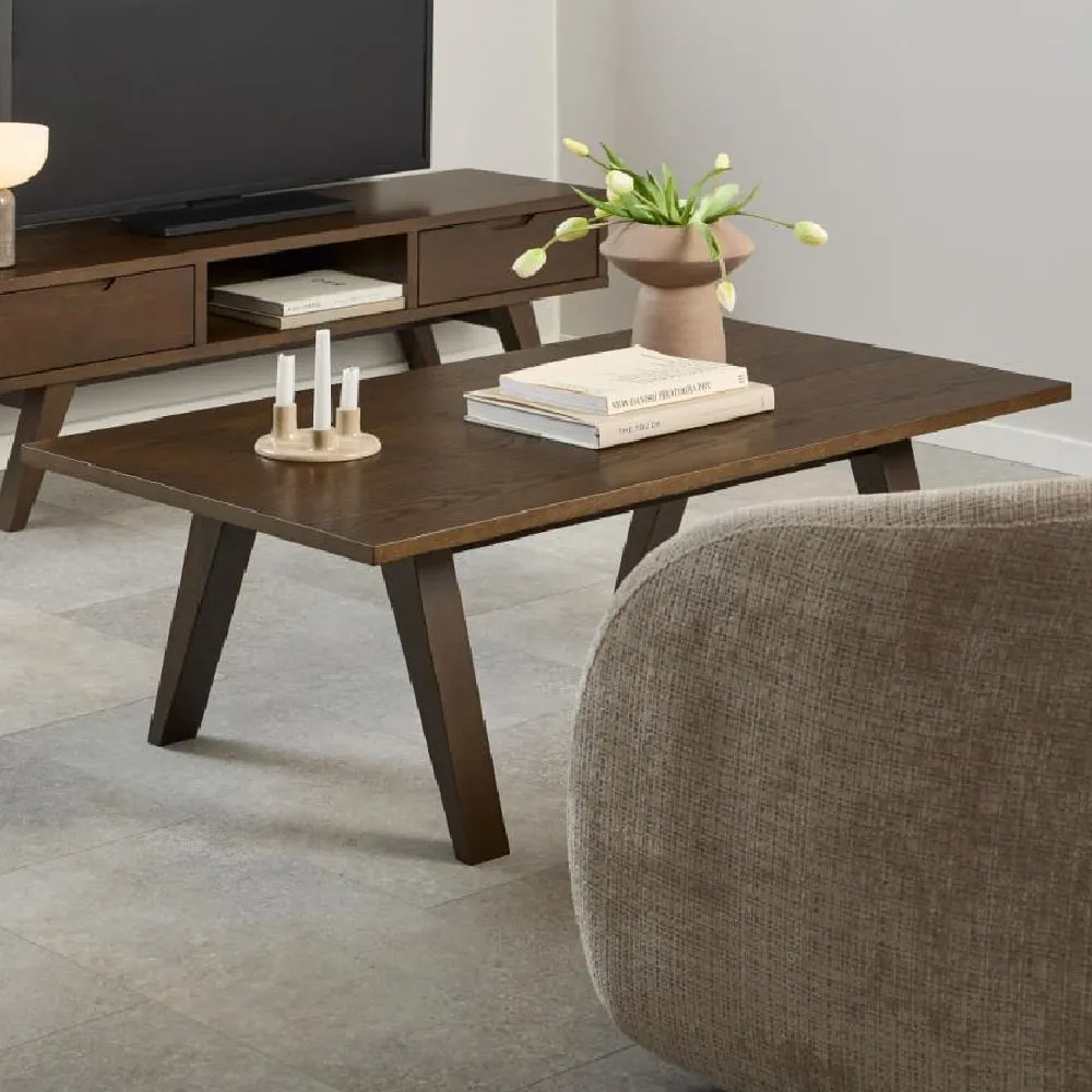 Alisto Rectangular Coffee Table - Smoked Oak