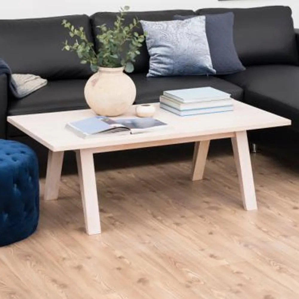 Alisto Rectangular Coffee Table - White Oak image