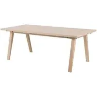 Alisto Rectangular Dining Table - White, Oak