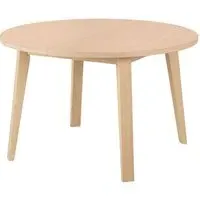 Alisto Round Dining Table - White, Oak