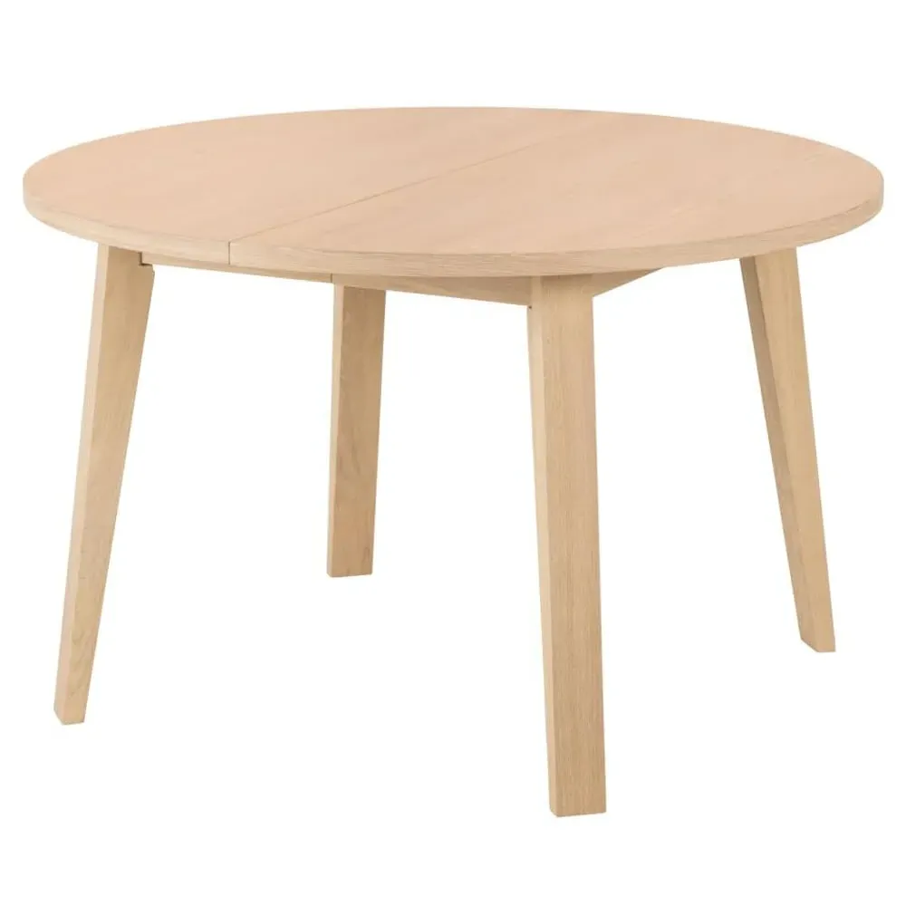 Alisto Round Dining Table - White, Oak image