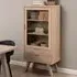 Alisto Wide Display Cabinet - Oak White
