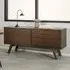 Alisto Wooden Sideboard with 4 Drawers 1 Door - Smoked Oak