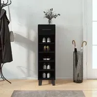 Alivia Shoe Storage Cabinet with 2 Drawers - Black