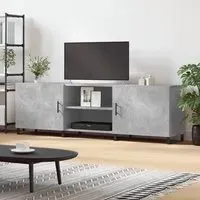 Alivia TV Stand with 2 Doors - Concrete Effect, Engineered Wood