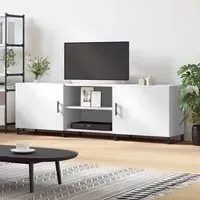 Alivia TV Stand with 2 Doors - White, Engineered Wood