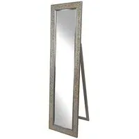 Aliza Floor Standing Cheval Mirror - Champagne Mosaic