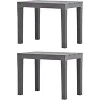 Aliza Garden Benches Pair - Mocca, Plastic