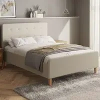 Alkham Double Ottoman Bed with Storage - Natural, Fabric