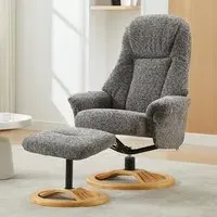 Allegan Recliner Chair with Stool - Muscari, Fabric