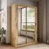 Allen 150cm Mirrored Wardrobe with Sliding Doors - Artisan Oak