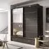 Allen 2-Door Wardrobe with Sliding Doors and Drawers - Black