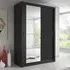 Allen 2-Door Wardrobe with Sliding Doors - Black