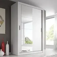 Allen 2-Door Wardrobe with Sliding Doors - White