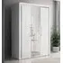 Allen 3-Door Mirrored Wardrobe - White, Laminated Board
