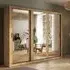 Allen 3-Door Wardrobe with Mirrored Doors - Artisan Oak