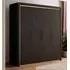 Allen 4-Door Wardrobe with Drawers - Black, Laminated Board