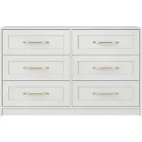 Allen 6 Drawer Chest - White