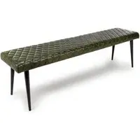 Allen Dining Bench - Green, Faux Leather alternate view