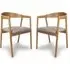 Allen Dining Chairs In Pair - Natural Oak